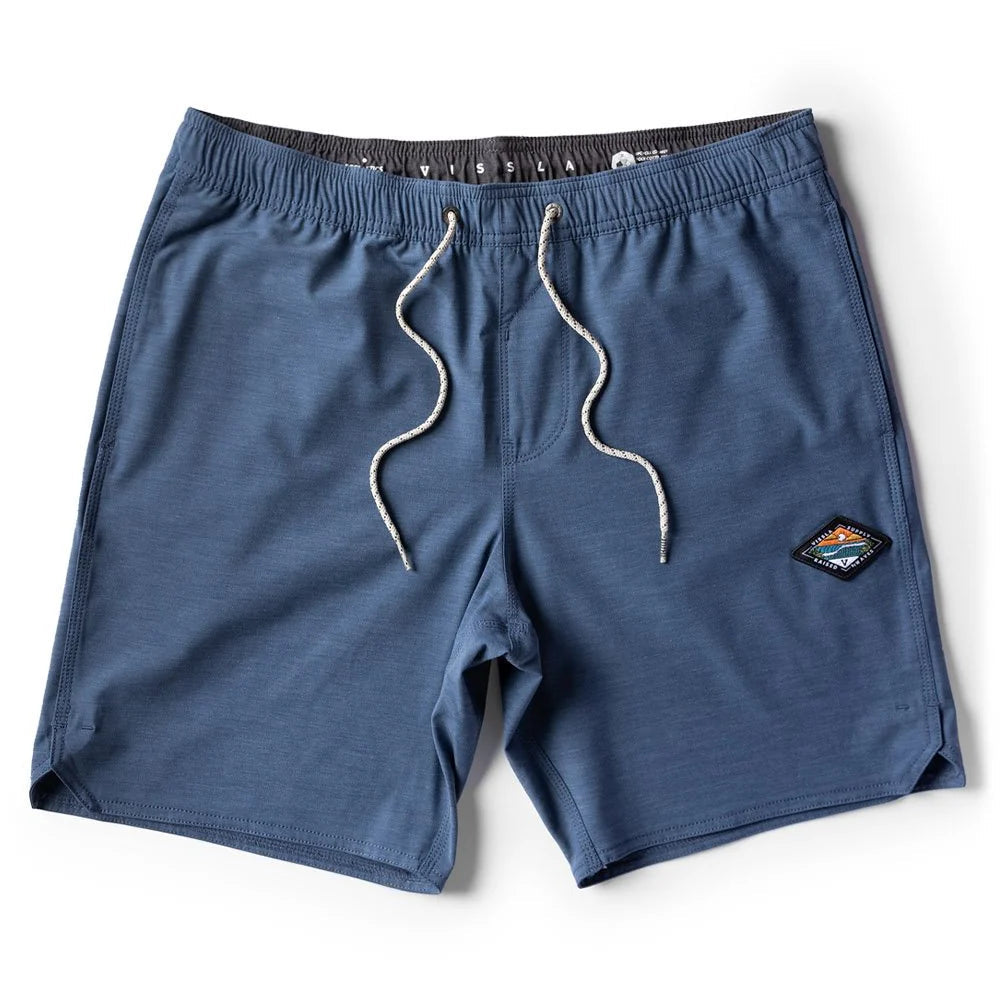 Vissla Men's ECO Elastic Shorts 17.5" - DKD Dark Denim Blue Mens Shorts