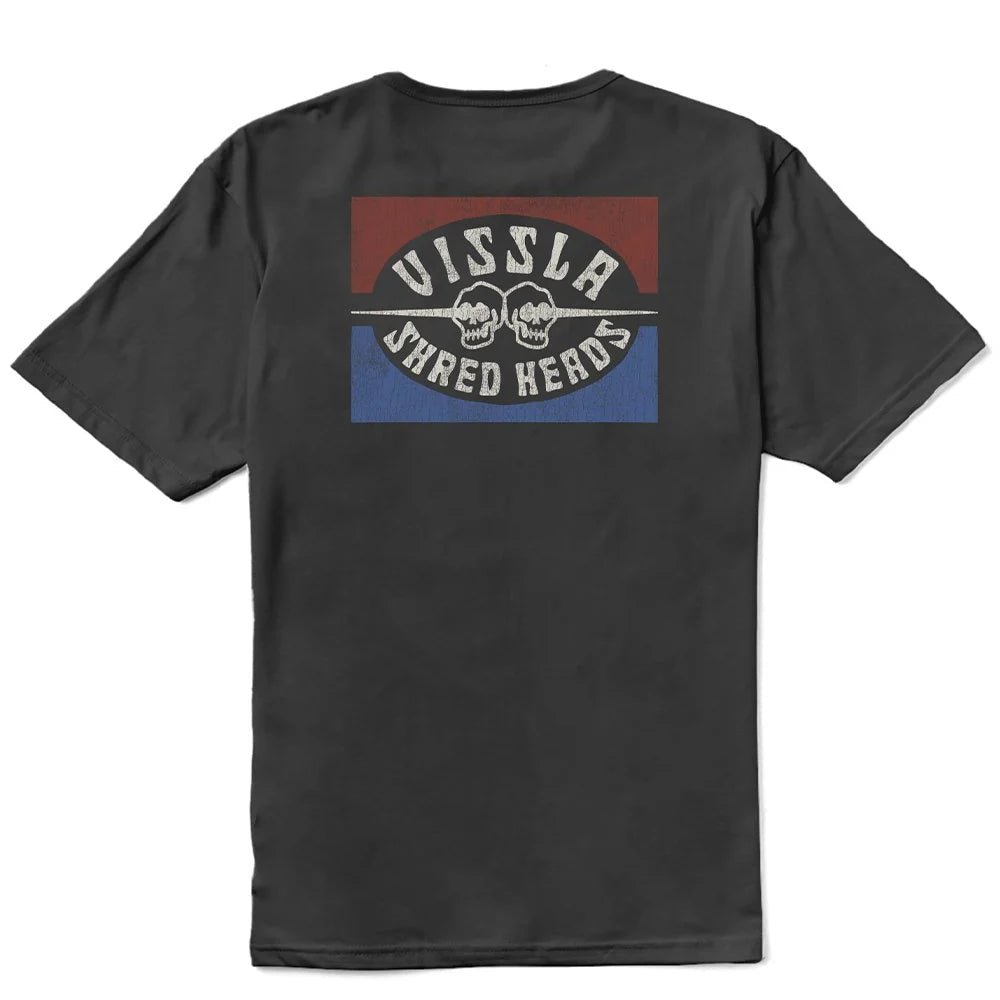 Vissla Shred Heads Premium Tee - Black Mens T Shirt