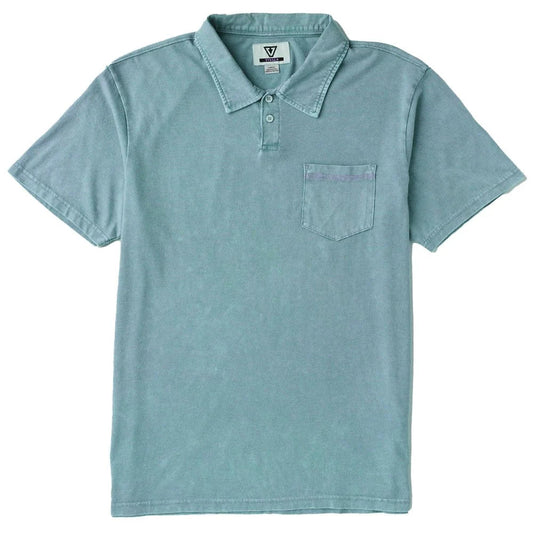 Vissla Solids Sets Cosmic Wash Polo Shirt - Blue Haze Mens Woven Shirt