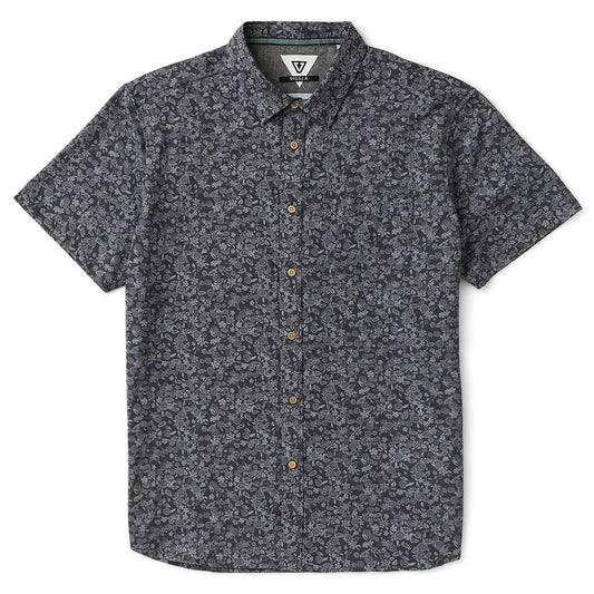 Vissla Sun Garden Eco Woven SS Button Down Shirt - Black
