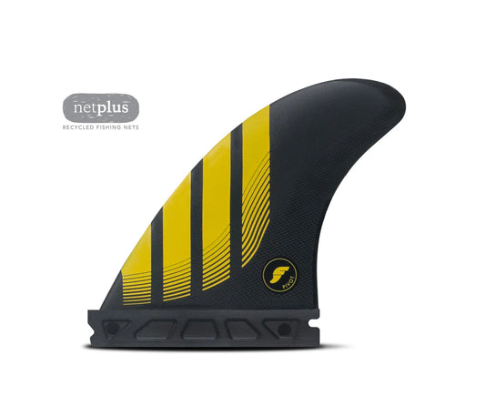 Futures Alpha Series P4 Small Pivot Surfboard Fins - Black Yellow Fins