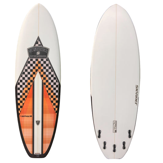 Skinner The Animal 5'8 x 20.8" x 37.4 Liters 5 FCS fins Epoxy Surfboard Surfboard