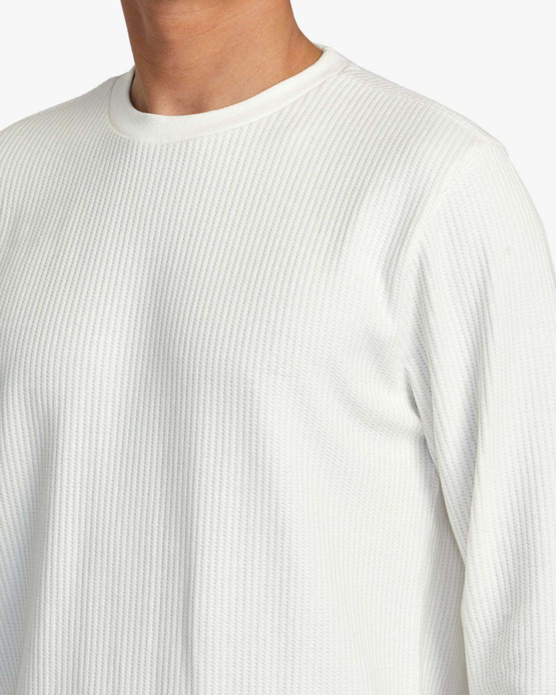 RVCA Day Shift Thermal LS Shirt - Off White Mens Longsleeve Tee