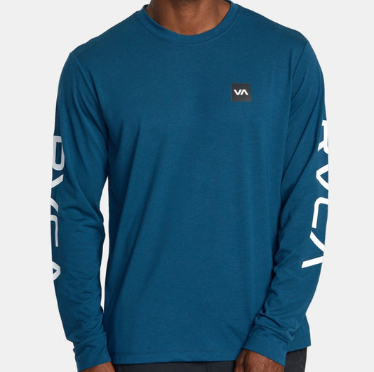 RVCA 2X Men's Dri Release Long Sleeve Tee - Marine Mens Longsleeve Tee