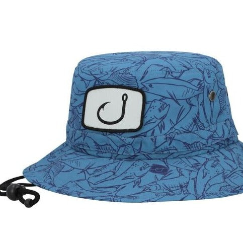 Avid Baja Game Fish Bucket Hat - Blue Fish Mens Hat