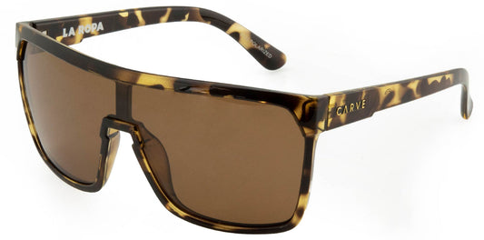 Carve La Ropa Polarized Sunglasses - Gloss Black - Tort Sunglasses