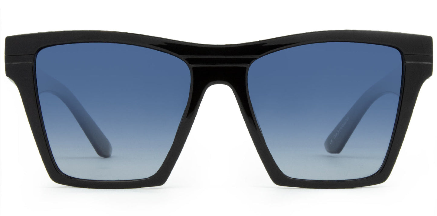 Carve Phoenix Polarized Sunglasses - Gloss Black Blue - Tort Sunglasses