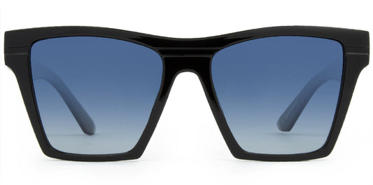 Carve Phoenix Polarized Sunglasses - Gloss Black Blue - Tort Sunglasses