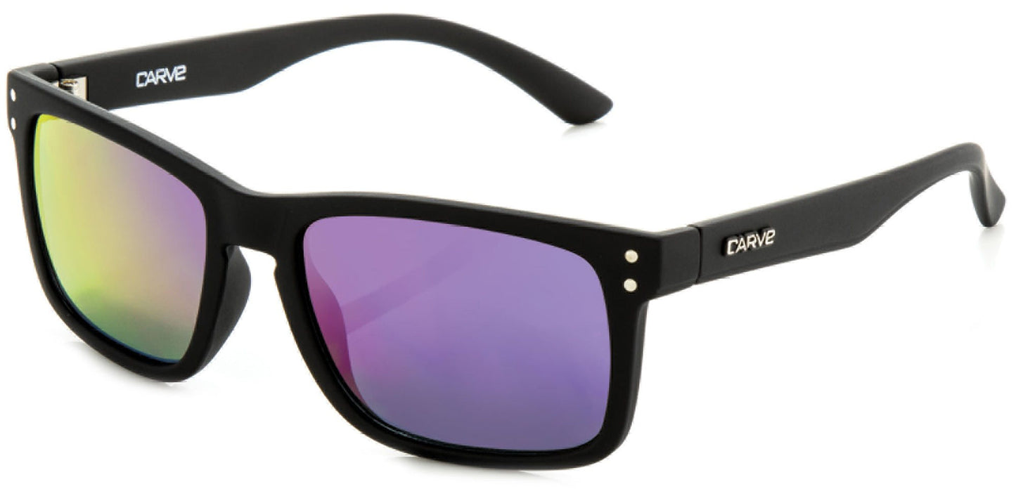 Carve Goblin Sunglasses - Ast Colors Polarized Sunglasses Matte Black Purple Revo