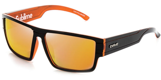 Carve Sublime Polarized Sunglasses - Gloss Black Sunglasses Black Fire