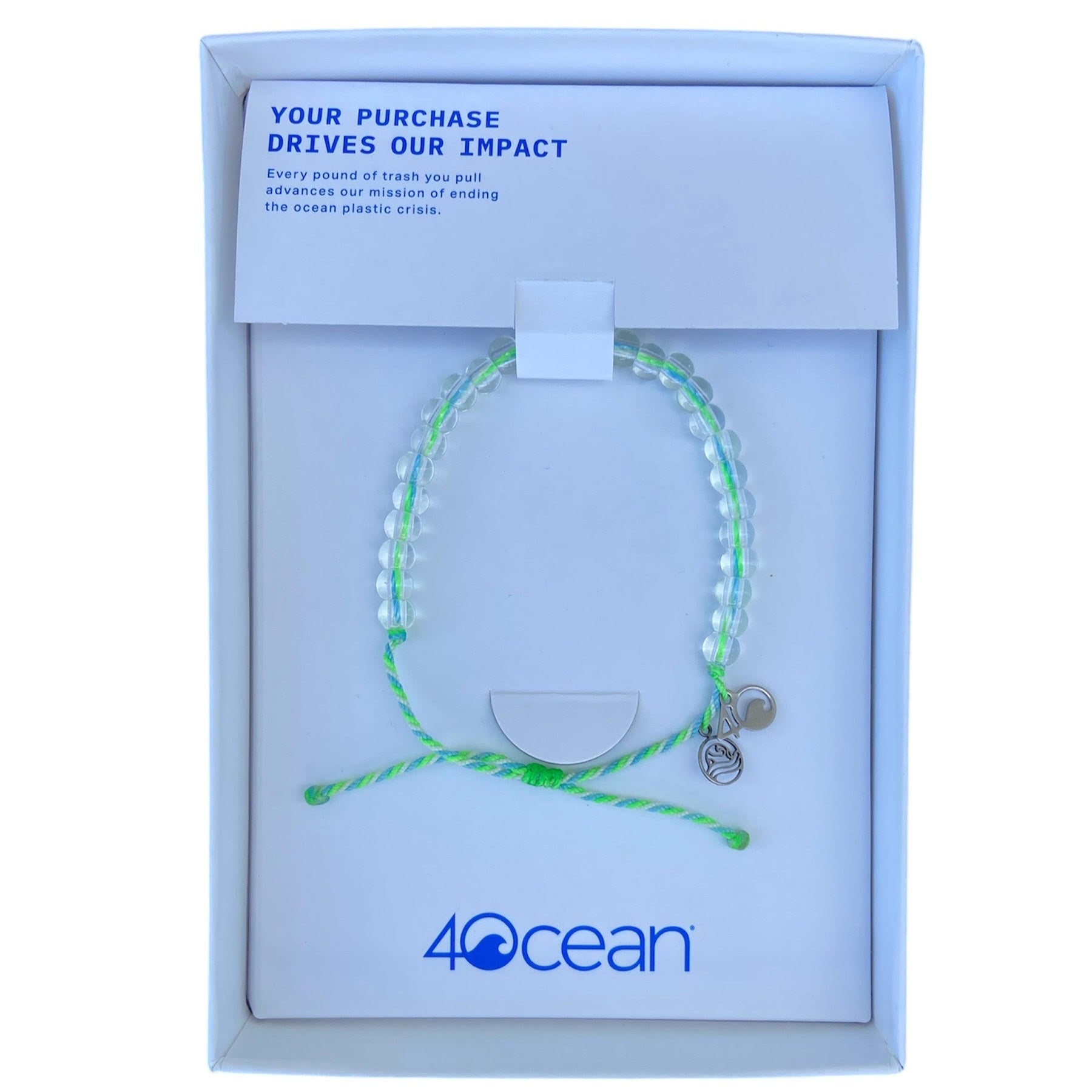 4Ocean Limited Box Set Earth Day Beaded Bracelet - Green Blue Jewelry