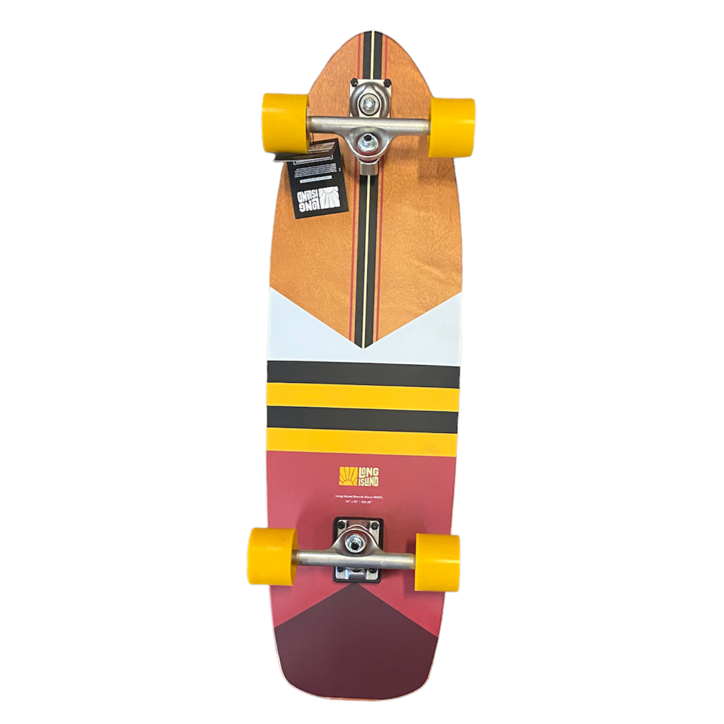 Long Island Surf Rowing 34″ Surfskate Skateboard - Red Complete Skateboards