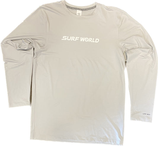Surf World UV Longsleeve Sun Shirt UPF 50+ Light Grey Rashguard Sun Protection