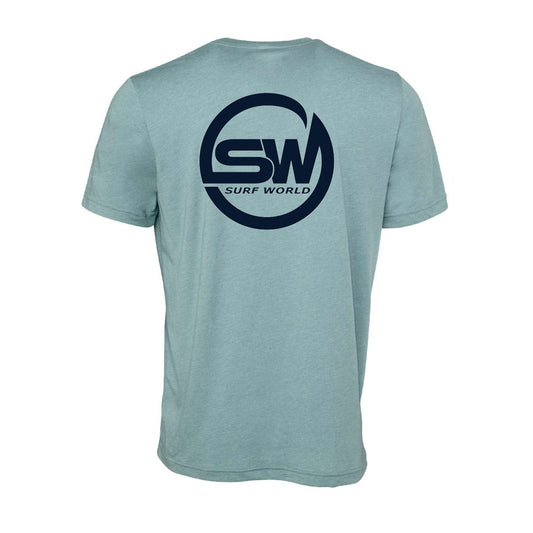 Surf World Circle Logo Tee Shirt - Sand - Lagoon Mens T Shirt