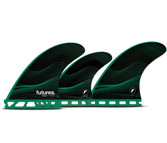 Futures Fins F6 Legacy Series Large Green 5 Fin Fins