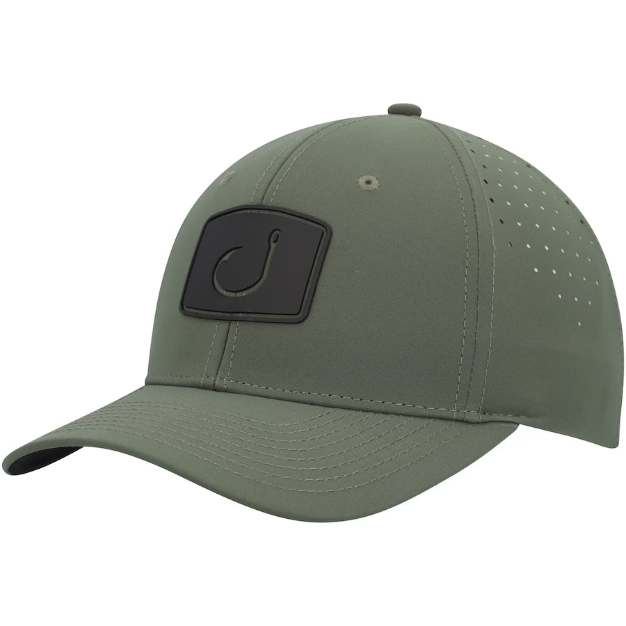 Avid Pro Performance Snap Back Hat - Black - Slate - White Mens Hat Army Olive