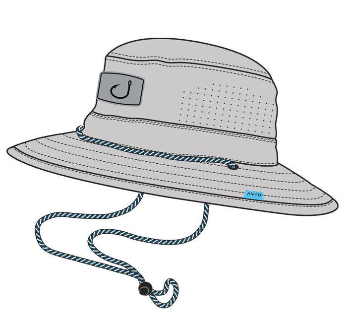 Avid Odyssey Boonie Performance Fishing Hat - Grey Mens Hat