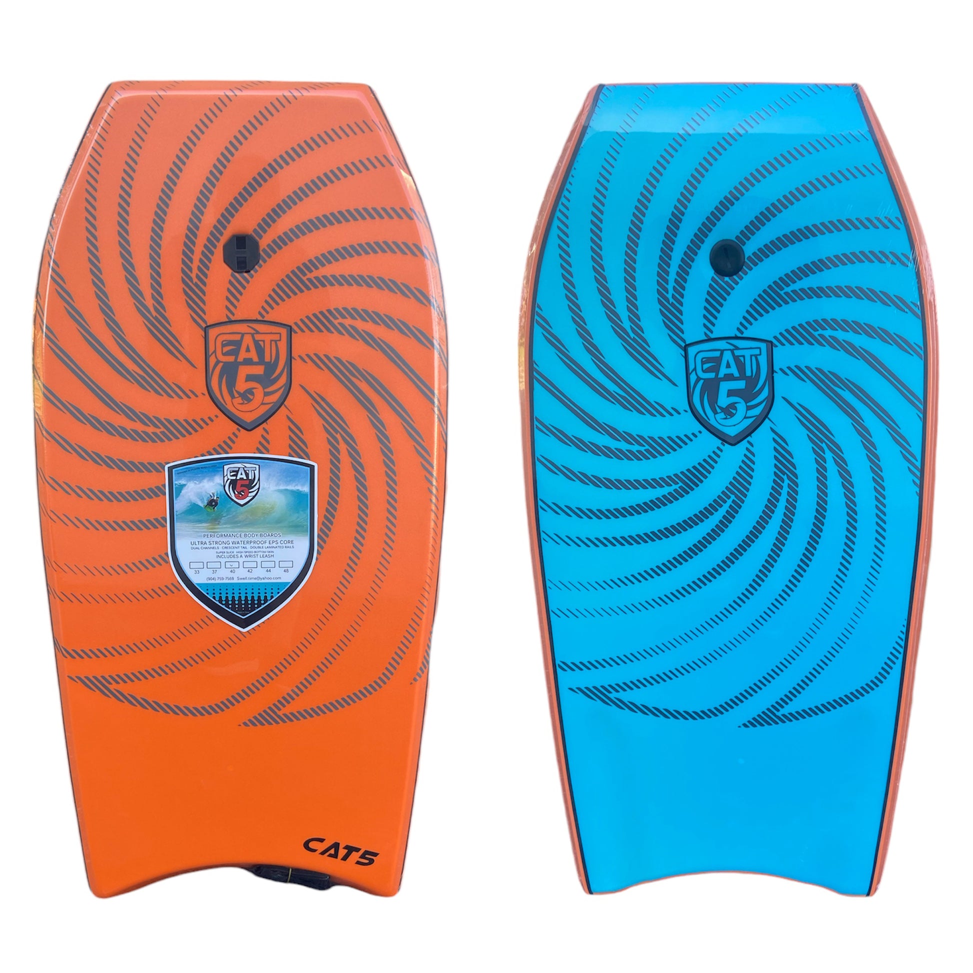 Cat 5 Body Boards V2 - 42" Blue, Aqua, Green, Orange bodyboard 42" Orange