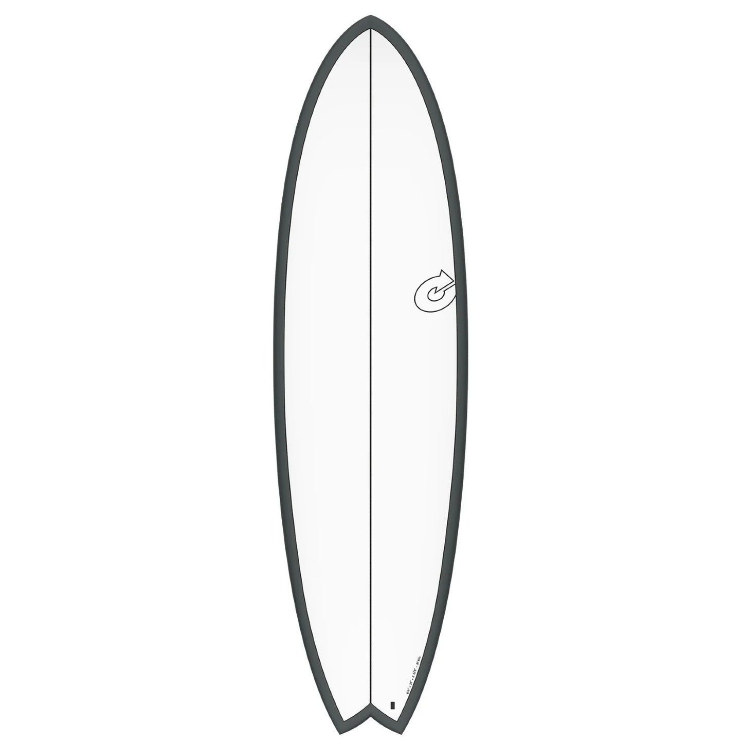 Torq 6'10 Mod Fish Pinline TET Epoxy Surfboard - White Graphite Surfboard