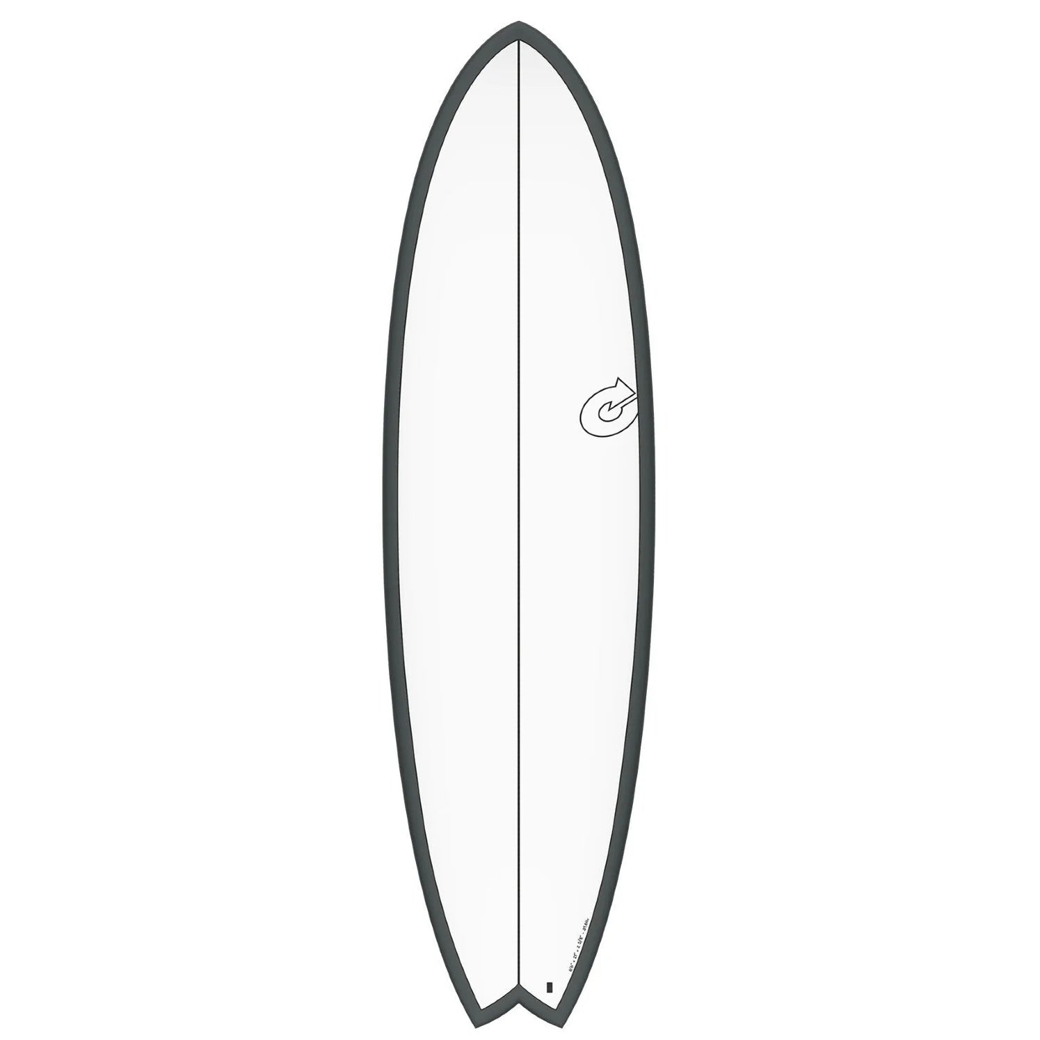 Torq 6'10 Mod Fish Pinline TET Epoxy Surfboard - White Graphite Surfboard