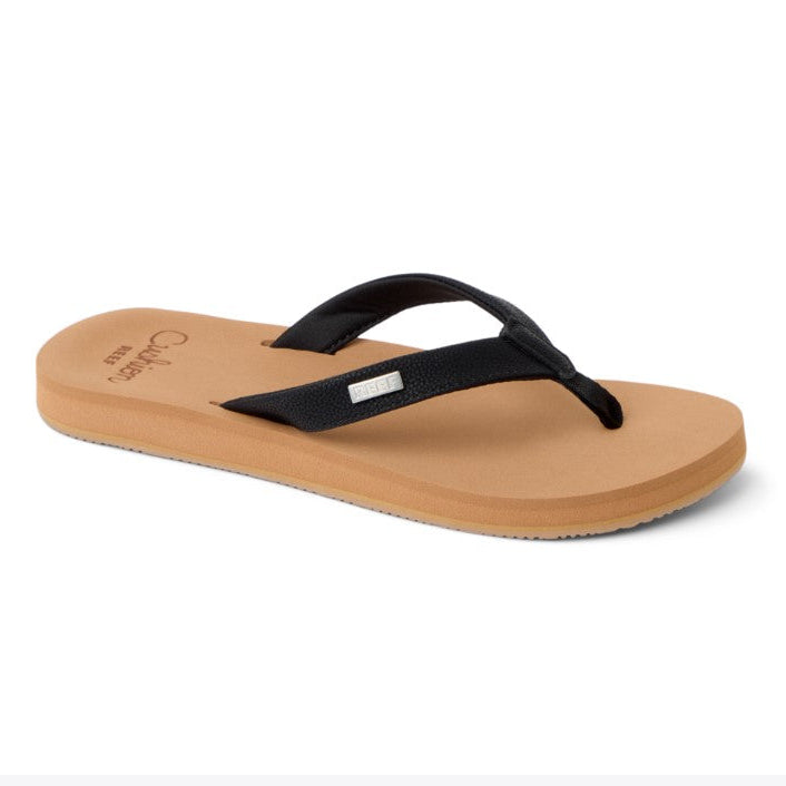 Reef Baja Sands Cushion Women's Sandals - Black Tan Womens Footwear