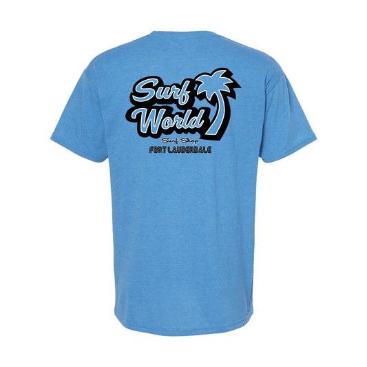 Surf World FL Motion Tee - Brite Blue Heather Mens T Shirt