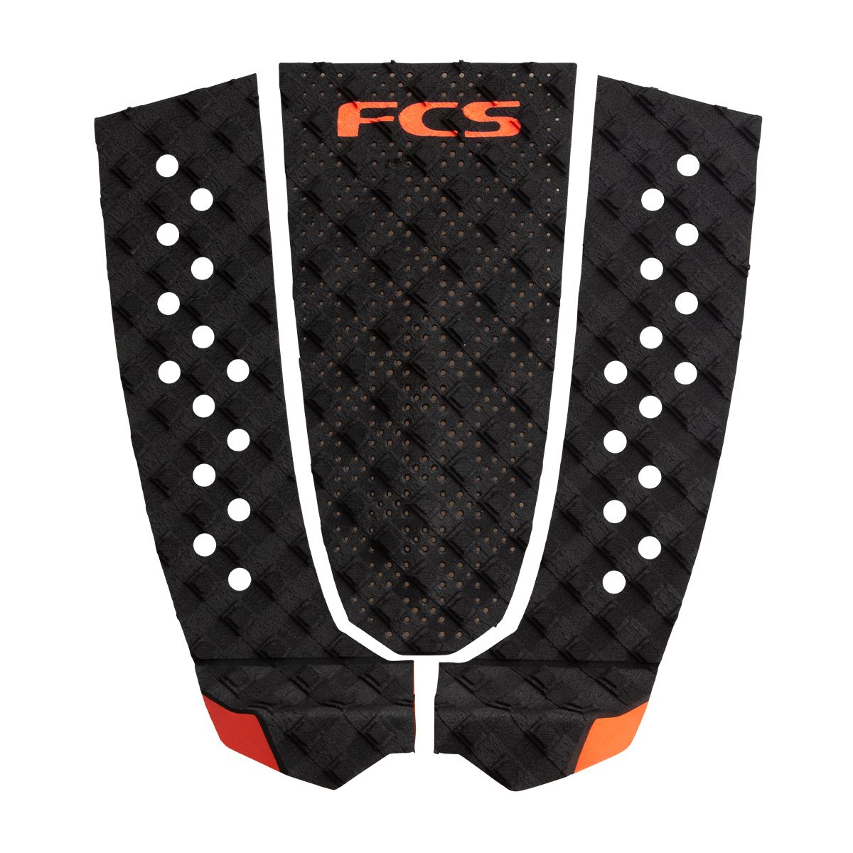 FCS T-3 Traction Pad 3 piece traction, designed to suit performance boards. Traction Pad Black Fire