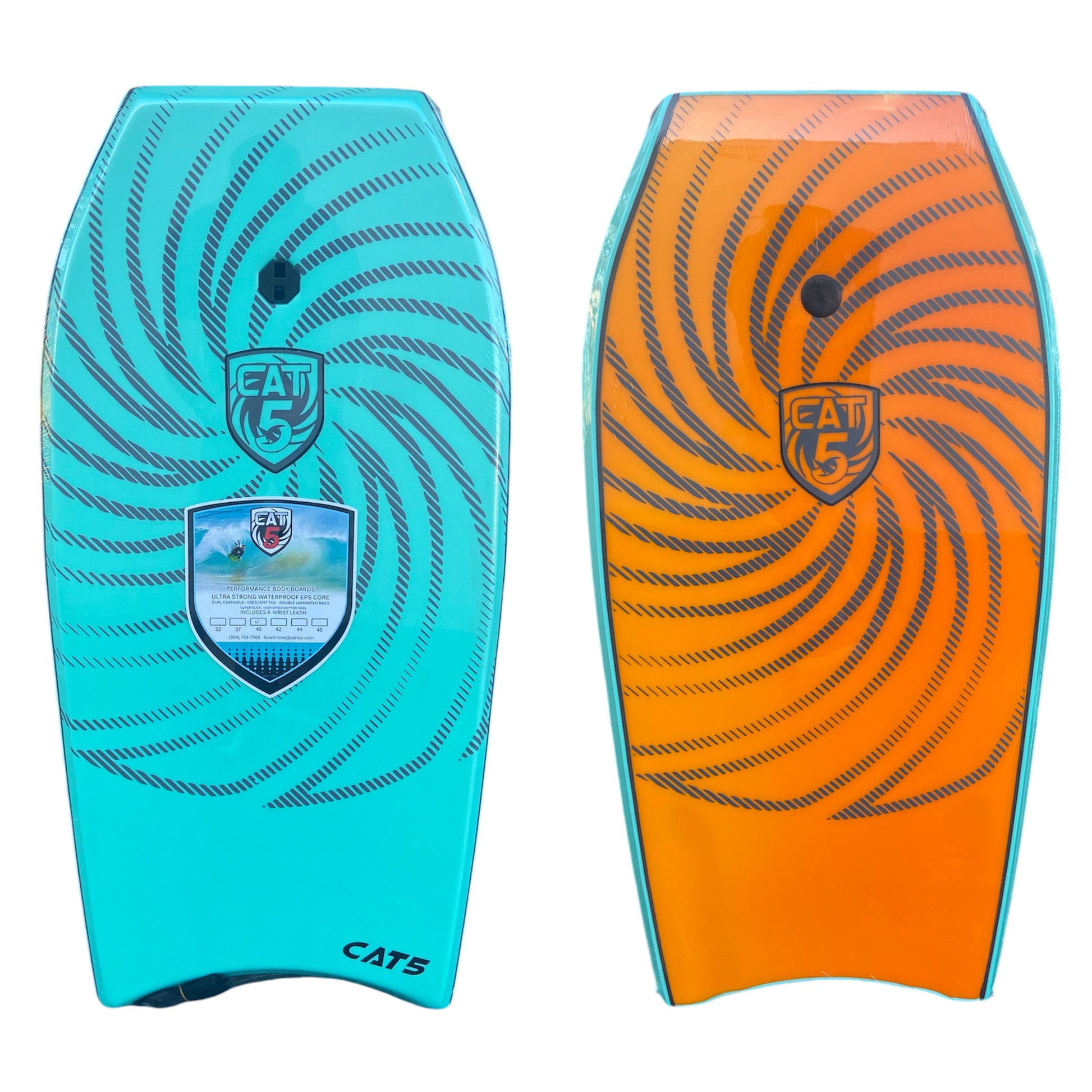 Cat 5 Body Boards V2 - 42" Blue, Aqua, Green, Orange bodyboard 42" Aqua