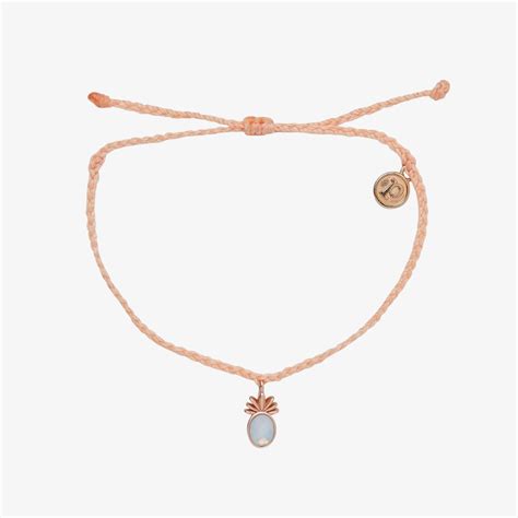 Pura Tropical Breeze Rose Gold Pineapple Bracelet - Blush Jewelry