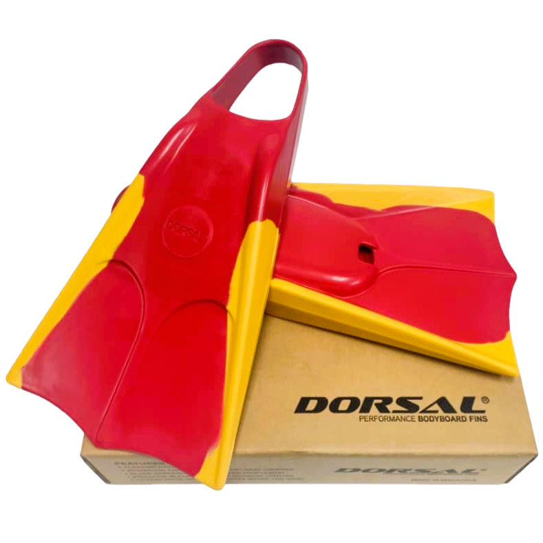 DORSAL Lifeguard Floating Swimfins (Flippers) Swim Fins Red Yellow US Mens