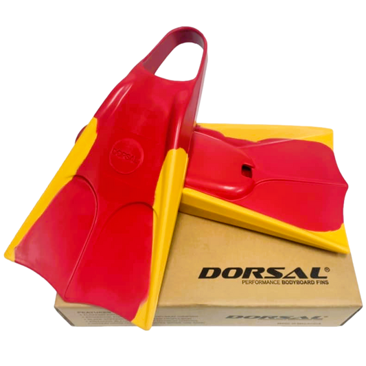 DORSAL Lifeguard Floating Swimfins (Flippers) Swim Fins Red Yellow US Mens