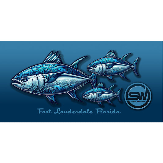Surf World Microfiber Beach Towel Tribal Tuna Towel