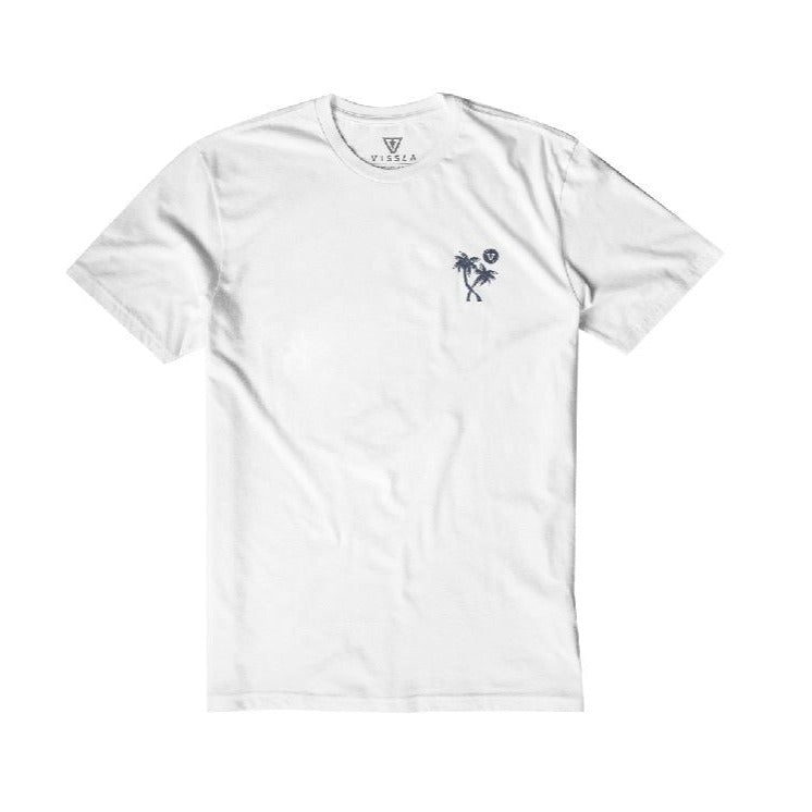 Vissla Twin Palms SS Mens T Shirt - White Mens T Shirt