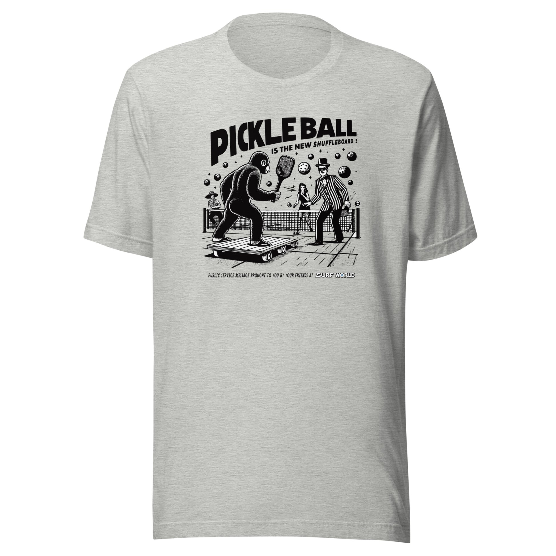 Pickleball is the new Shuffleboard Tee Shirt by Surf World Mens T Shirt Athletic Heather