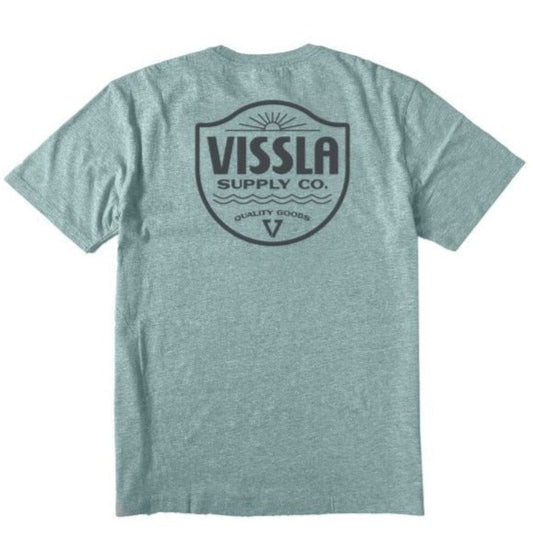 Vissla Quality Goods SS Mens T Shirt - Jade Heather Mens T Shirt