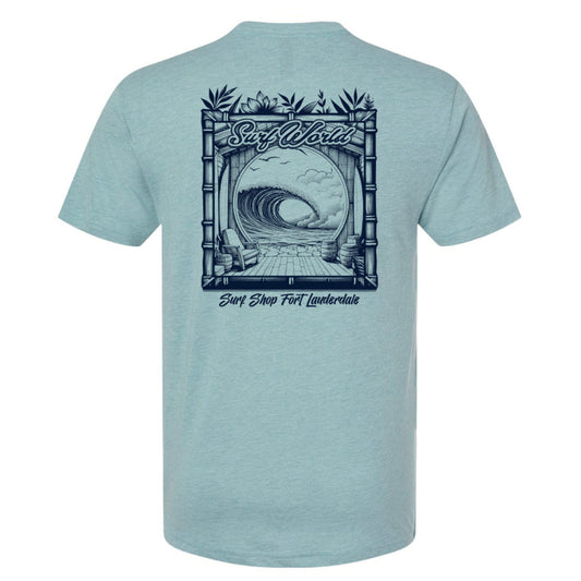 Surf World Waveroom Bungalow Tri-blend Tee - Lagoon Mens T Shirt