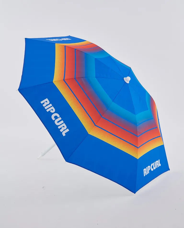 Rip Curl Surf Revival Beach Umbrella Print - Royal Blue Outdoor Umbrellas & Sunshades