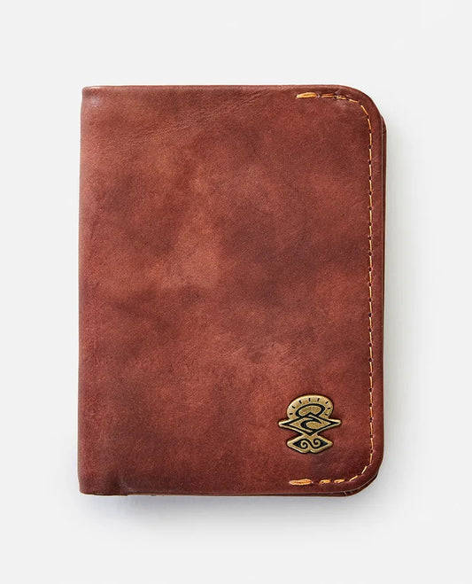 Ripcurl Searchers Portrait RFID Slim Leather Wallet - Brown wallet