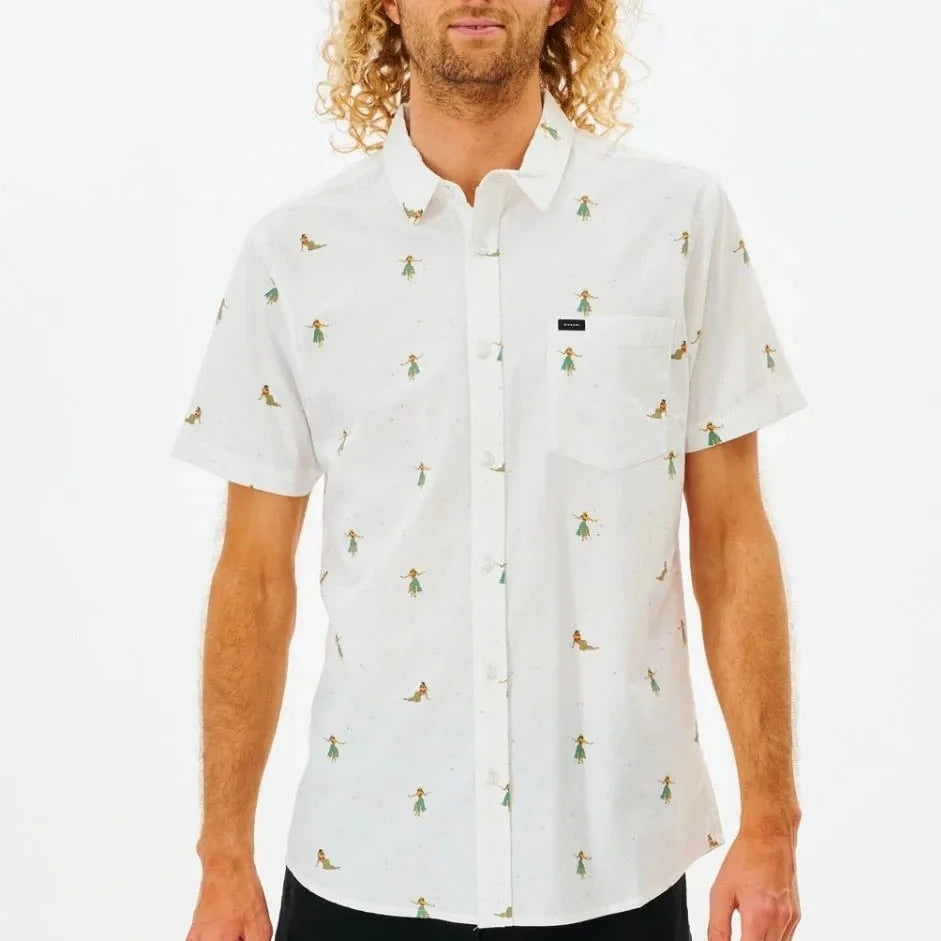Ripcurl Hula Breach Girl Woven Shirt - White Mens Woven Shirt