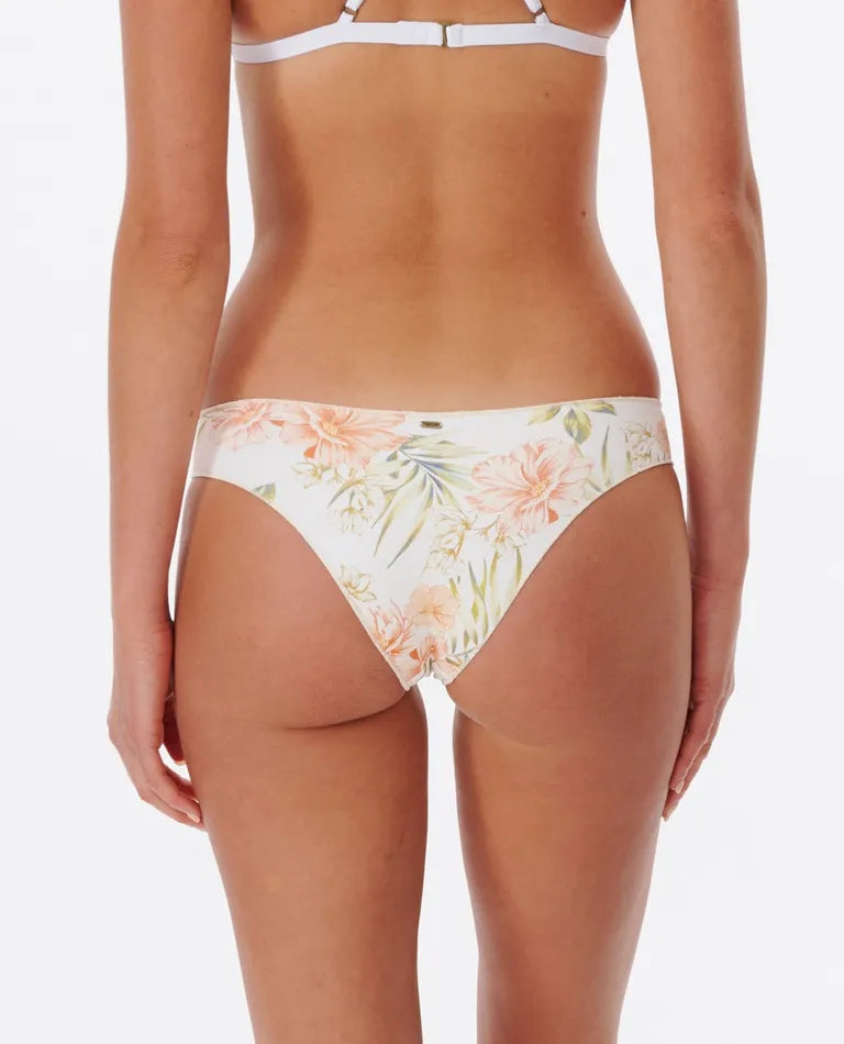 Rip Curl Sol Seeker Cheeky Bikini Bottom - White womens swimwear