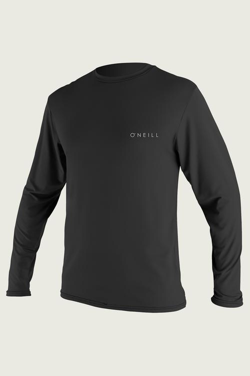 Oneill Men's Basic Skins UPF 30+ LS Rash Tee 5088 - Black Rashguard Sun Protection