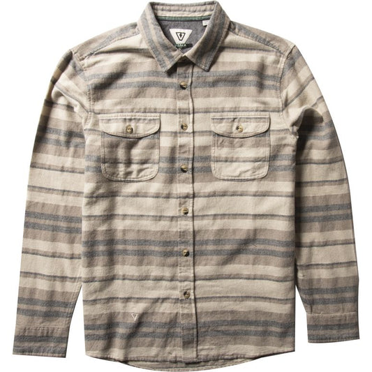 Vissla Central Coast LS Flannel - DRW - Driftwood Mens Woven