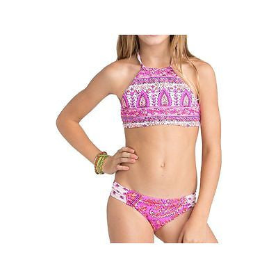 Billabong Penny Paisley High Neck Crop Swimsuit Set Y206EPENPRP youth swimwear