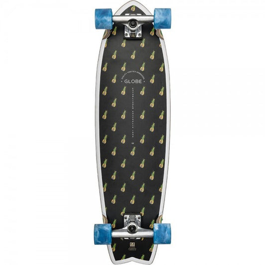 Globe Chromantic Cruiser 33.1 Black Pineapple Bamboo Complete Skateboard 10525055-PINE Longboard Complete