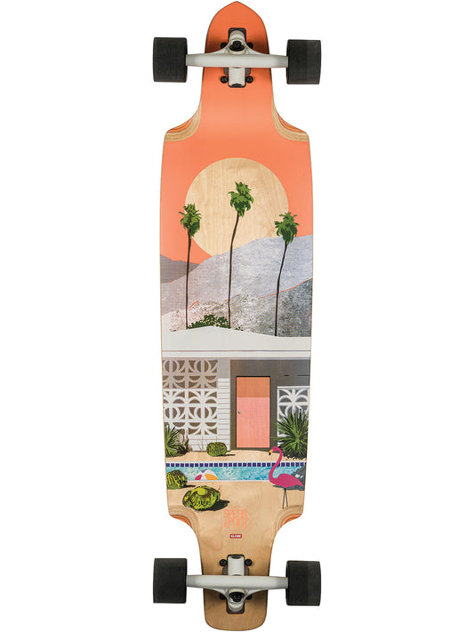 Globe Spear Point 40" Drop Thru Longboard Skateboard - Motel Longboard Skateboard