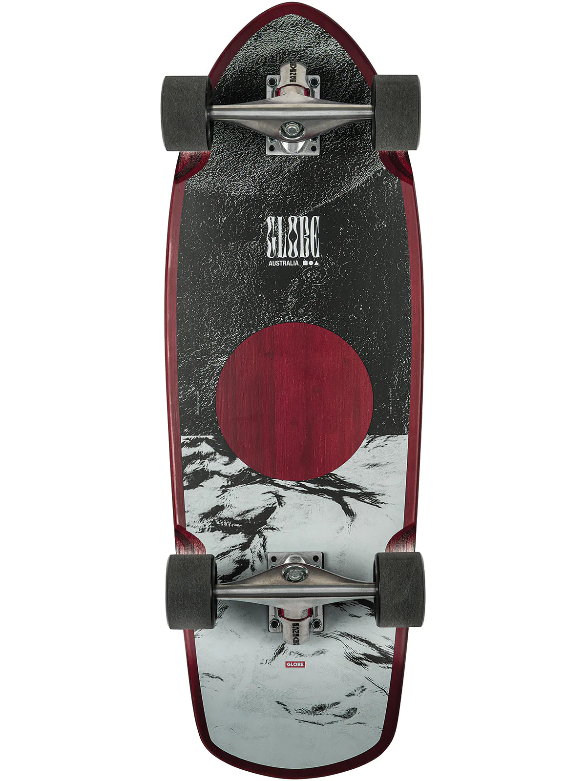 Globe Stubby On-Shore Carving Skateboard - Cherry Bamboo Longboard Complete