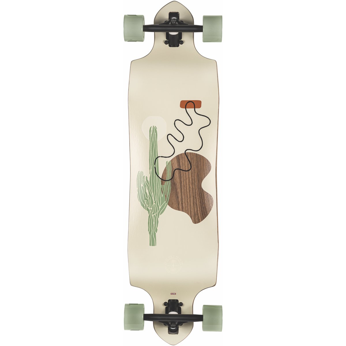Globe Geminon Micro-Drop - Walnut/ Cacti Longboard Complete