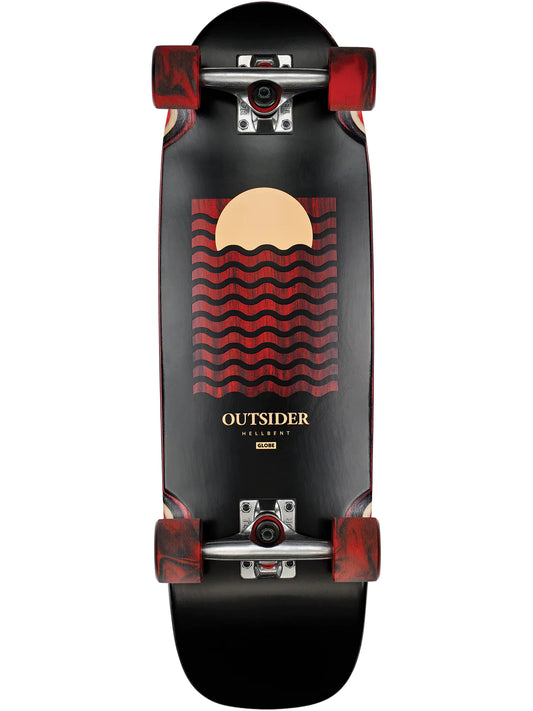 Globe Outsider 27" Skateboard - Hellbent Red Complete Skateboard