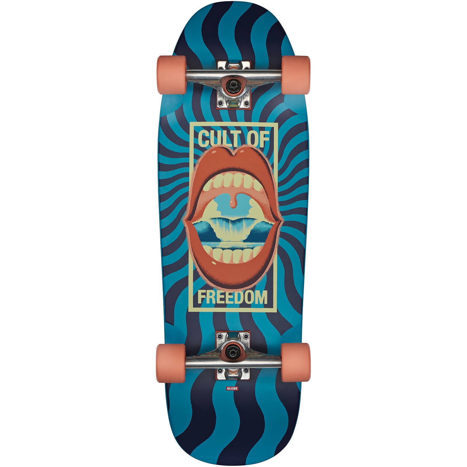 Globe Dealer 29.5" Cruiserboard - Cult of Freedom / Blue Complete Skateboard