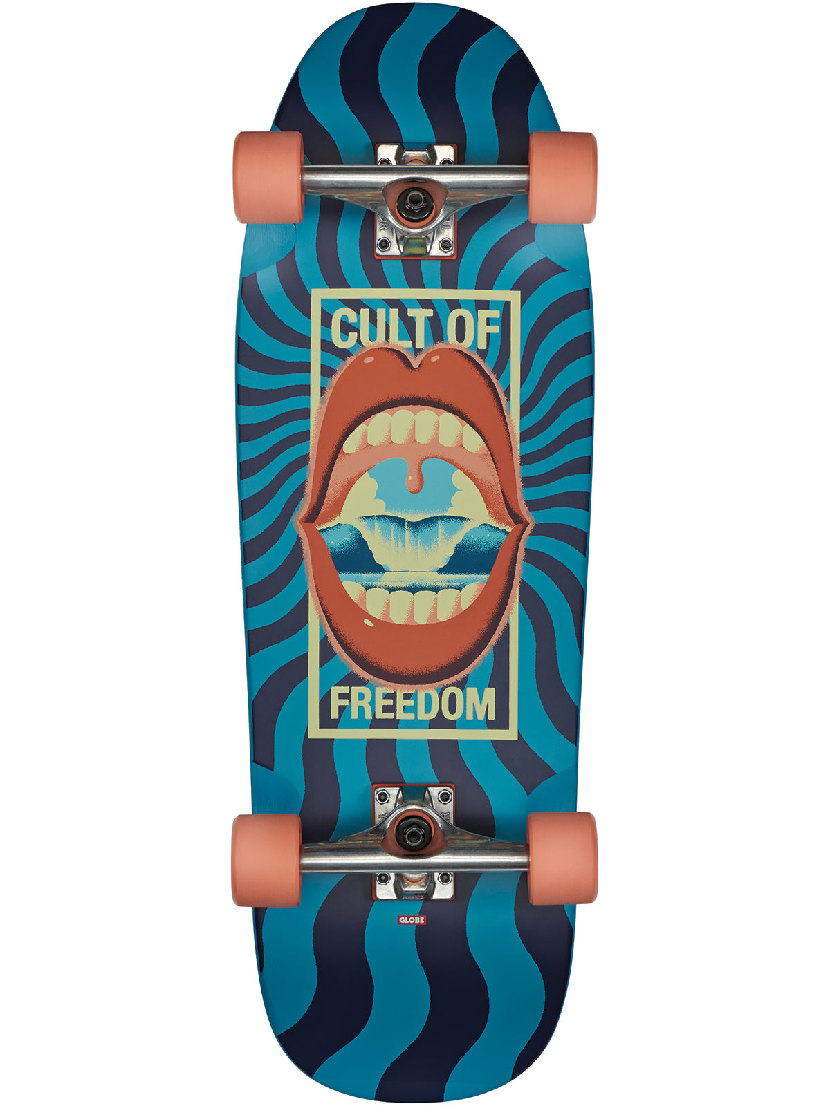 Globe Dealer 29.5" Cruiserboard - Cult of Freedom / Blue Complete Skateboard